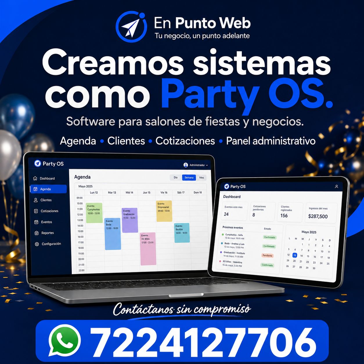 Aplicaciones + soluciones · proyecto real de En Punto Web